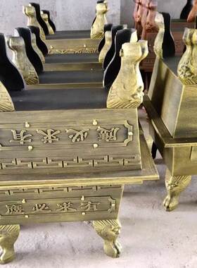 定制家用供奉香炉镀锌板铸铁合制寺庙佛堂宗祠土地庙插香鼎炉大号