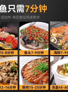麦大厨海鲜蒸柜商用三门电燃气蒸箱酒店蒸鱼炖汤柜饭店食堂蒸饭柜