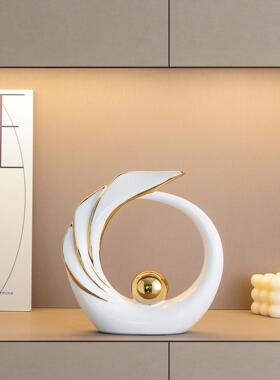 现代轻奢财源滚滚客厅电视酒柜装饰品摆件办公室饰品开业乔迁礼物