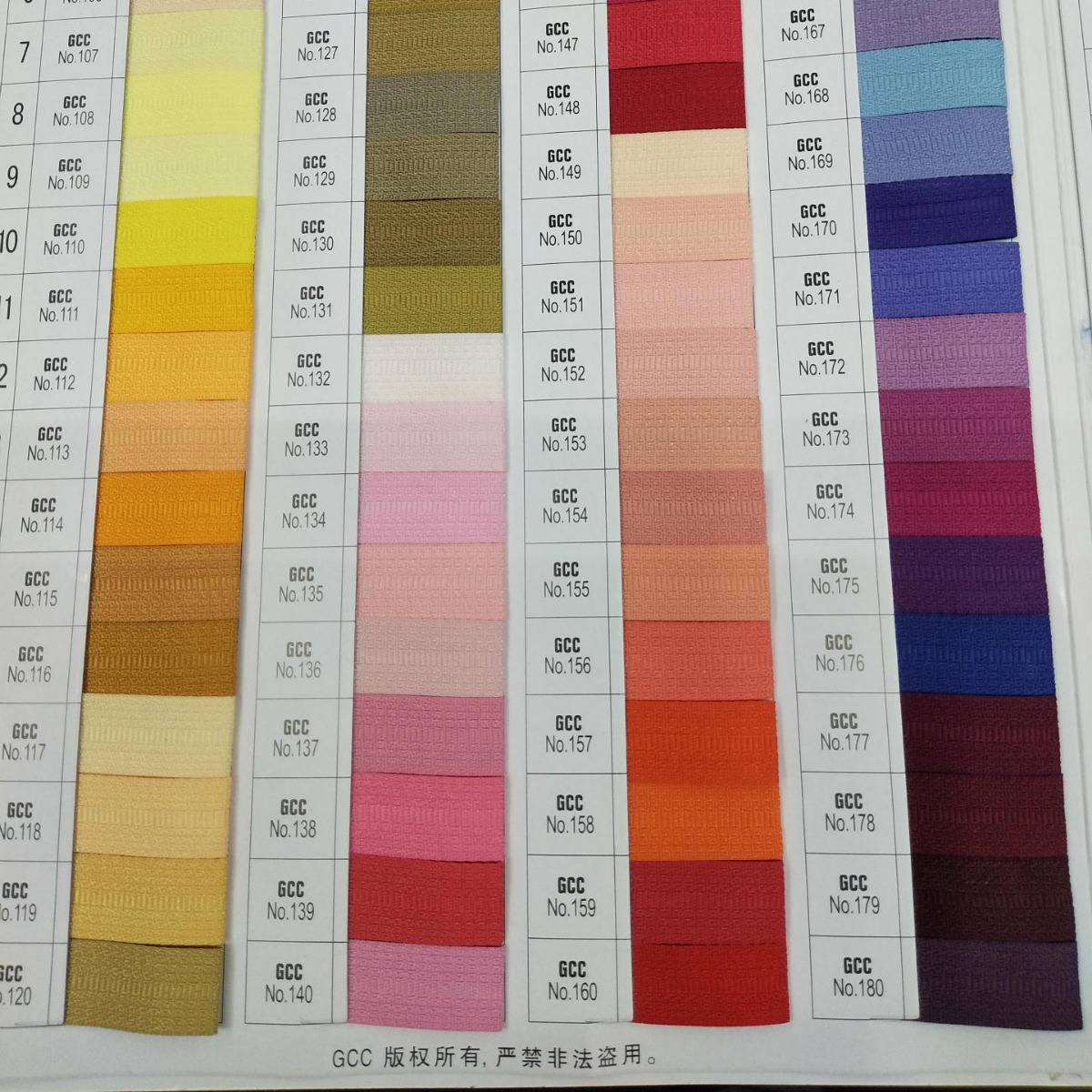 大量供应 拉链色卡 国卡 GCC色卡 国际标准 拉链色卡 潘通色卡 - 图1