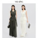 VIEA.ING Weiying Shopping Mall Same Style Casual Suit Women's 2026 Summer New Sleeveless Top Wide Leg Pants Set two-pieces