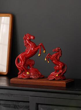 立马发财马摆件陶瓷生肖马工艺品办公室招财装饰摆设乔迁开业礼品