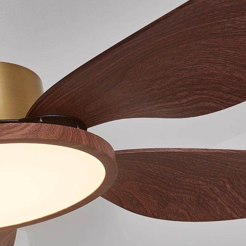 复古中式风扇灯卧室餐厅智能变频静音五叶新款客厅吊扇灯胡桃木色,淘宝优惠券,粉丝福利购,淘宝优惠卷