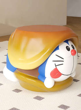 换鞋凳家用入门口玄关客厅沙发凳矮凳哆啦A梦儿童小凳子搬家摆件