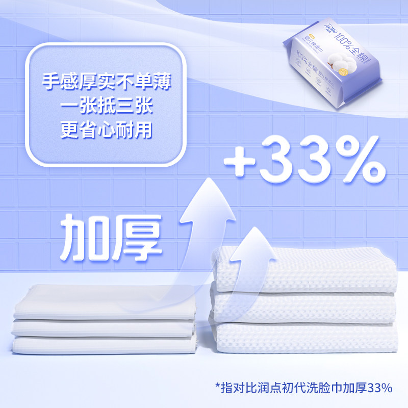 润点婴儿棉柔巾宝宝专用洗脸巾一次棉柔巾擦脸洁面棉柔巾,淘宝优惠券,粉丝福利购,淘宝优惠卷