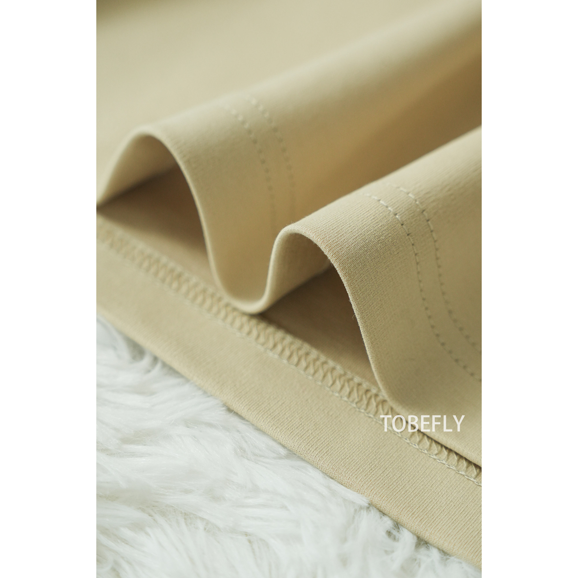 Tobefly280g男女款“凉感防晒”匠心T 宽松圆领5分袖短袖T822