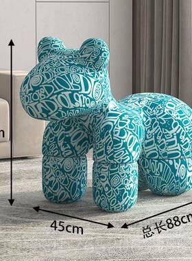 正品网摆红小马椅大型客意厅落地创件装饰动物坐凳乔迁新居礼物设