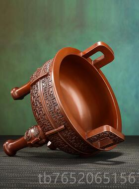 正品紫铜品龙纹鼎鼎摆件鼎盛千业秋三足圆鼎客厅办公室装饰开铜礼