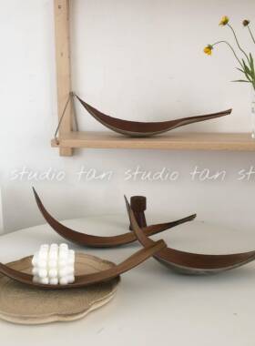 正品TJJ丨sn同款北欧风家i居摆件摆艺术工作室民宿设天然叶子小众