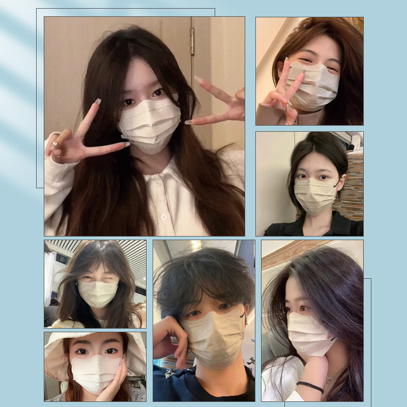 100只蝶形口罩女高颜值防晒一次性夏季2026新款薄款成人单独包装