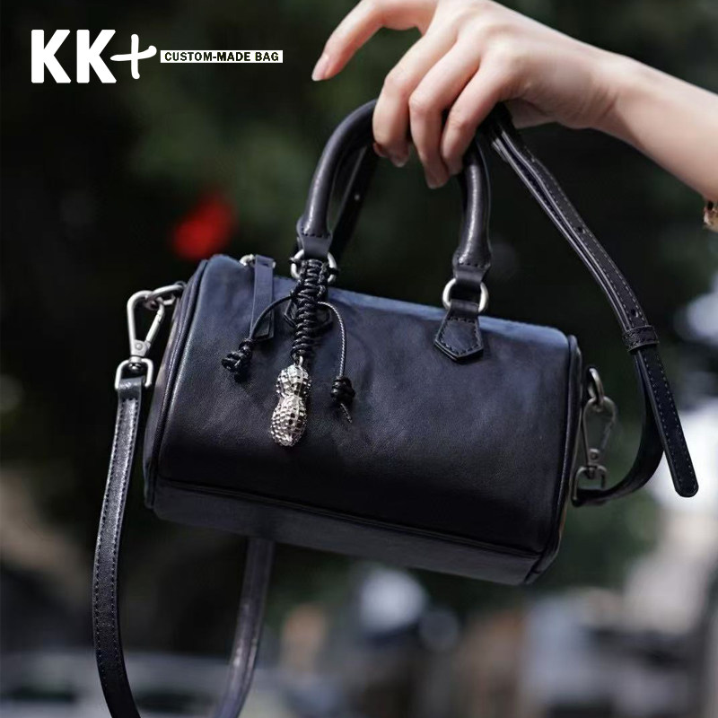KK家新款波士顿头层植鞣牛皮手提包单肩斜挎包包真皮潮通勤枕头包,淘宝优惠券,粉丝福利购,淘宝优惠卷