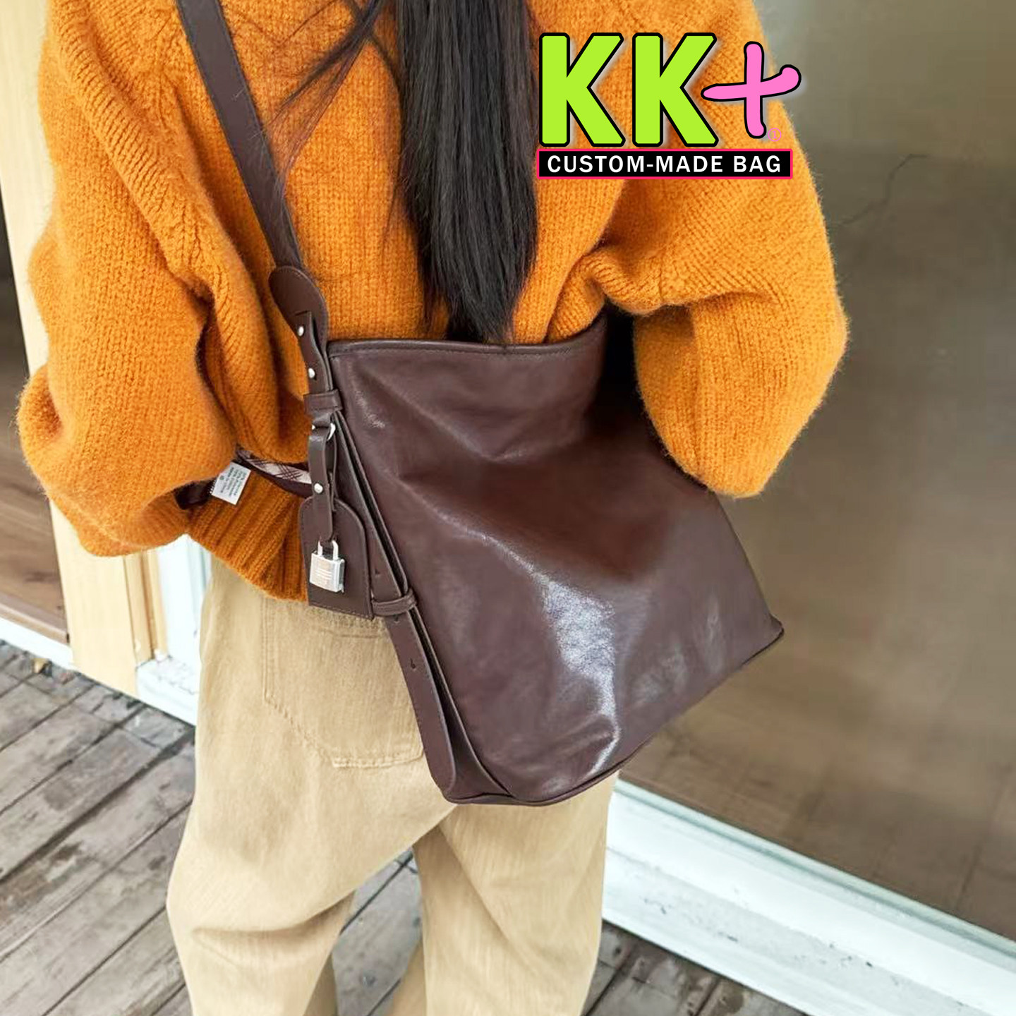 水桶包女新款2025单肩头层牛皮大容量高级斜挎黑色通勤真皮女包包,淘宝优惠券,粉丝福利购,淘宝优惠卷