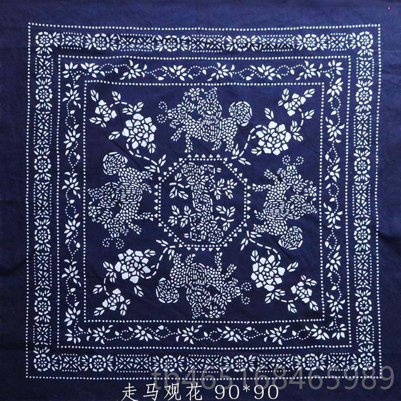 高档乌镇蓝印花桌布工蜡染布面印花复古台布农家乐茶双馆中式餐手,淘宝优惠券,粉丝福利购,淘宝优惠卷