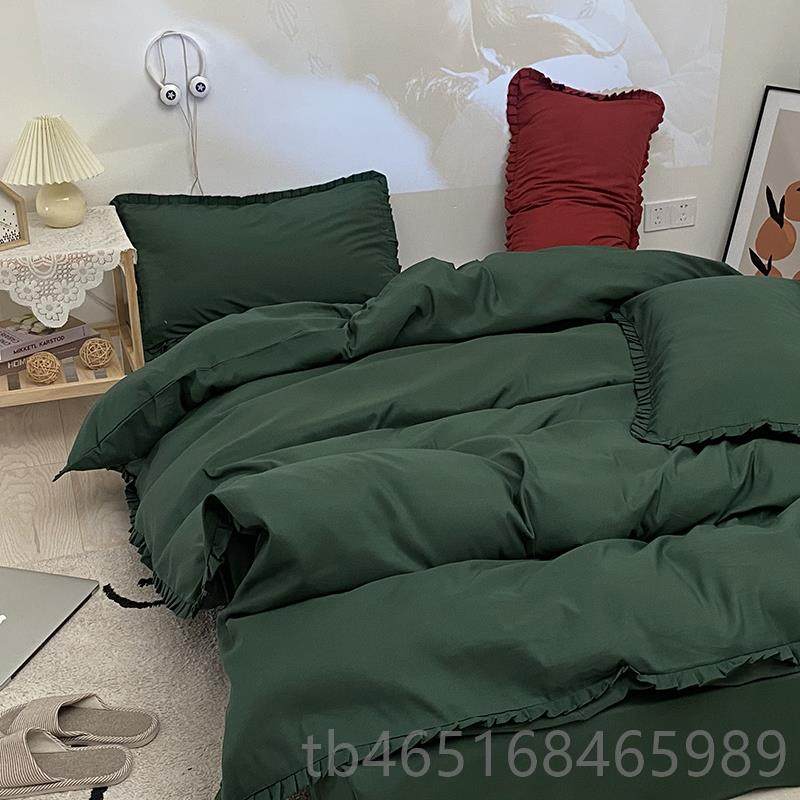 高档主ins公水洗棉四件套秋冬床笠.m5/1.8女神粉床上用品被套1三,淘宝优惠券,粉丝福利购,淘宝优惠卷