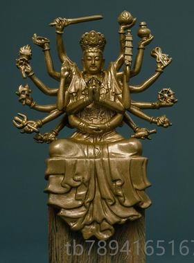 高档简行准菩萨佛像准提母像摆提件精致的修小号随身佛像禅意文创