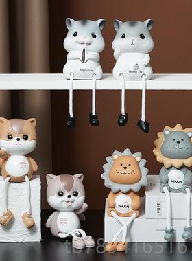 高档北欧客家厅人物小摆件可爱创意居办室桌装饰品摆设面树脂工艺