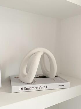 秘密卡车 ins风白色极简陶瓷抽象线 线条艺术摆件家居饰品民宿装