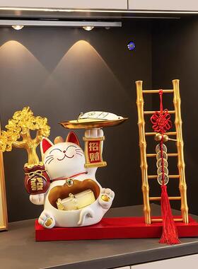 新中国风幸运猫入口装饰品入口门客厅鞋柜家装乔迁礼物