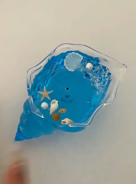 透明海螺摆件氛围感香氛蜡烛贝壳海洋新款树脂室内家用持久高级感