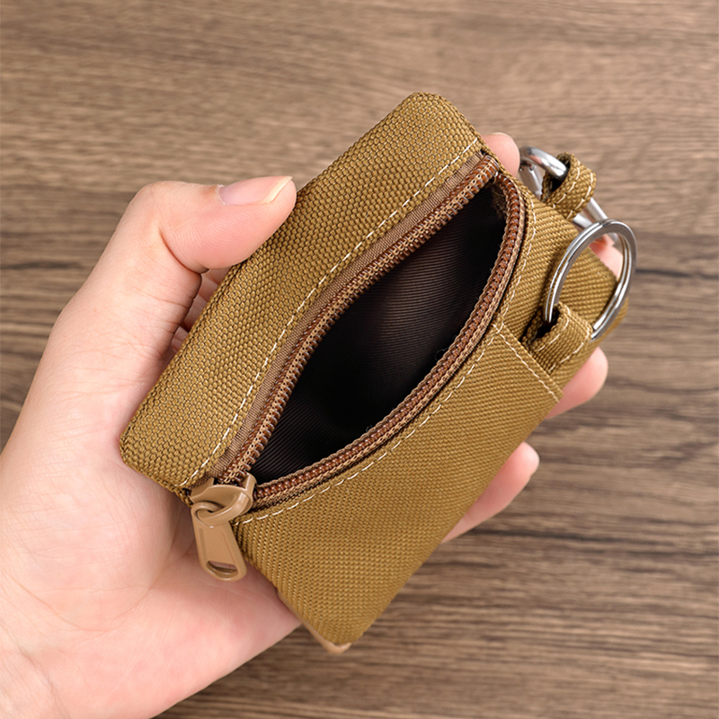 潮牌日系迷你零钱包卡包帆布小钱包拉链青年户外运动收纳包小挂包 - 图2