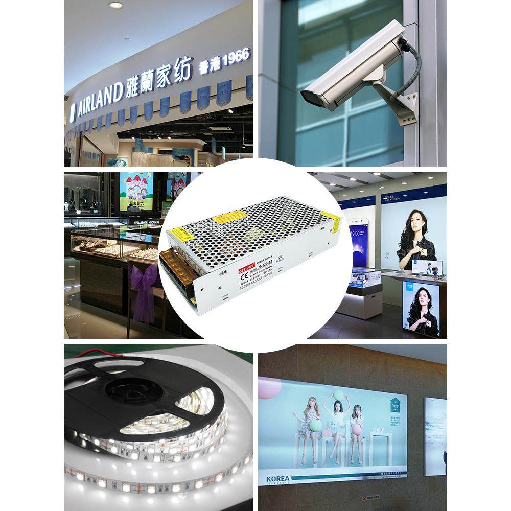 格普特开关电源12V 10A 120W灯带灯条监控集中供电稳压直流变压器 - 图0