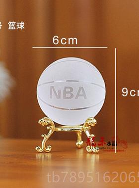 高档欧黄式水晶球球仪艺摆件客厅地装饰品足球家居办公室礼品手工