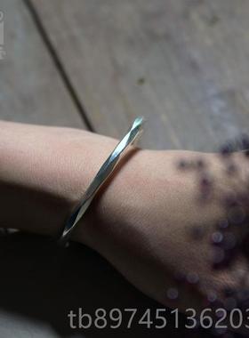 正品非之家手工银心手环 原创手复古简鱼约个性实民族风饰品镯男