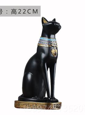正品欧式创意树脂埃及猫室摆件猫神贝斯特客厅办房公书书桌装饰摆