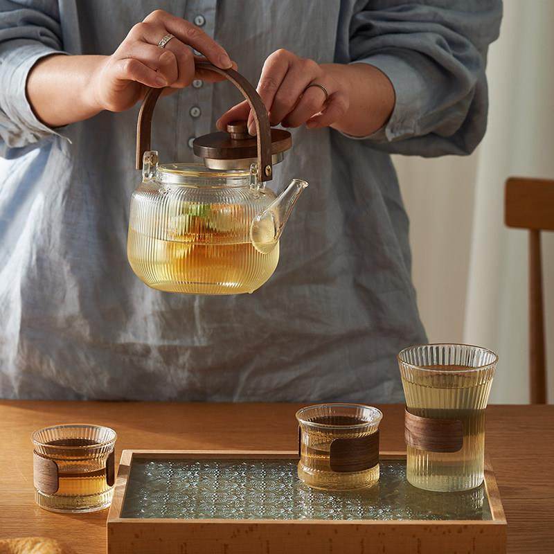 肆月英式轻奢耐热玻璃花茶壶套装水果茶壶养生茶具网红精致水壶杯,淘宝优惠券,粉丝福利购,淘宝优惠卷