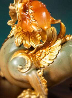 貔貅招财摆件一对中式客厅桌面玄关装饰办公室乔迁店铺开 业礼品