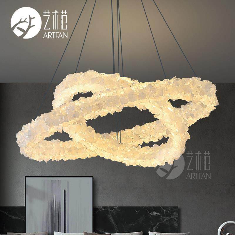 轻奢水晶客厅吊灯高级别墅卧室饭厅高端法式天然水晶灯艺术灯具,淘宝优惠券,粉丝福利购,淘宝优惠卷