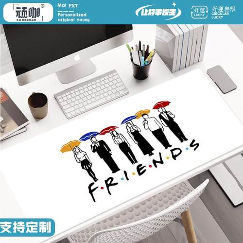 2025年新款滑鼠垫老友记大滑鼠垫桌垫办公防滑锁边加厚工位滑鼠垫 - 图3