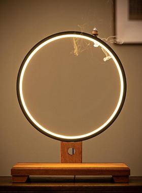 陶瓷立莲南海观音菩萨佛像摆件灯圈白瓷观世音菩萨站立像家用供奉