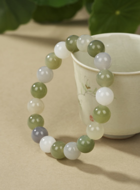 云上叙28 DS93773-和田玉手串-多样性发其一-约10mm（甄选）