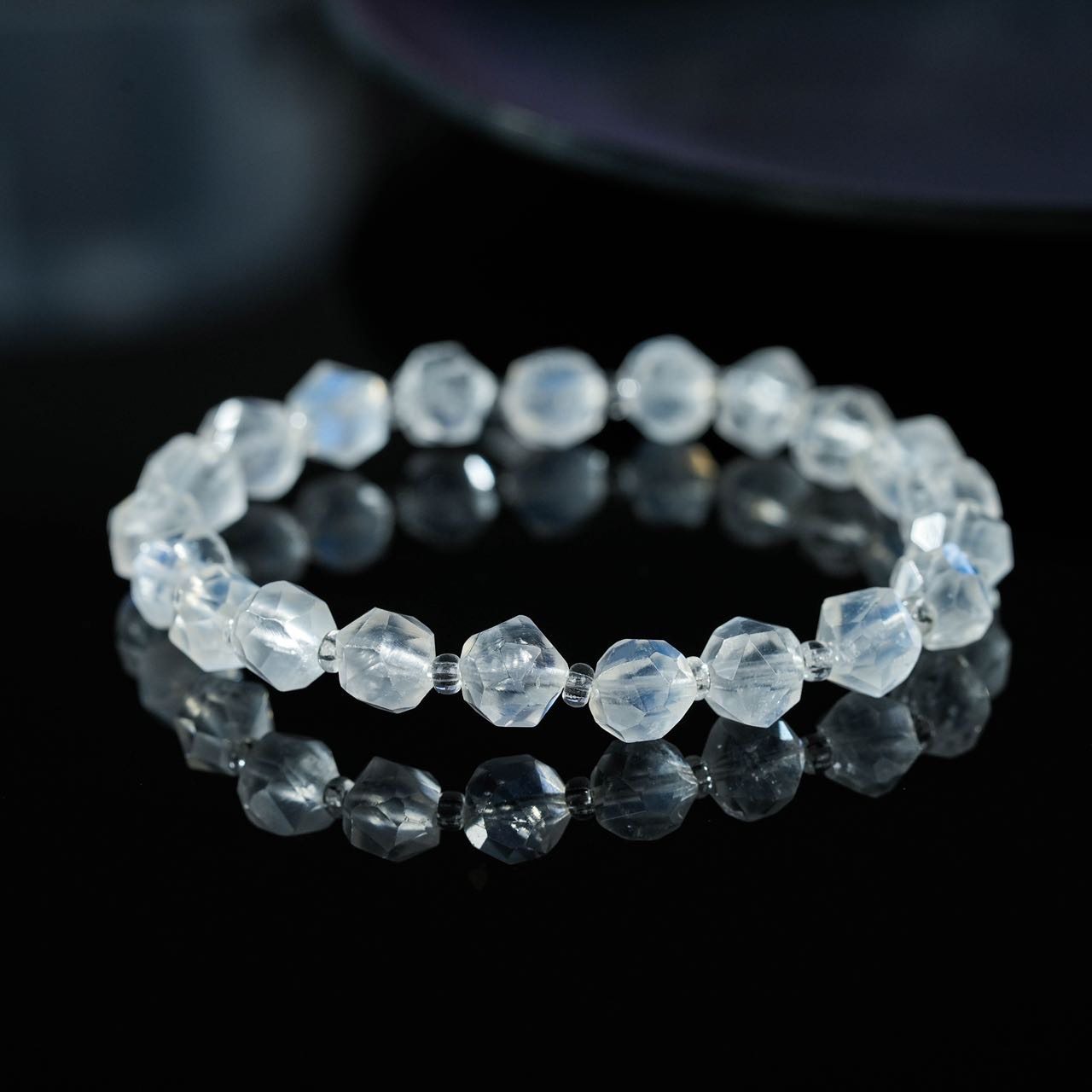 云上叙25 DS18489-蓝月光石切面手串-多样性发其一-随型（甄选）,淘宝优惠券,粉丝福利购,淘宝优惠卷