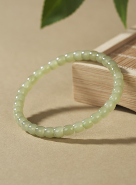 云上叙28 DS48889 和田玉单圈手串-多样性发一件-5.5mm（甄选）