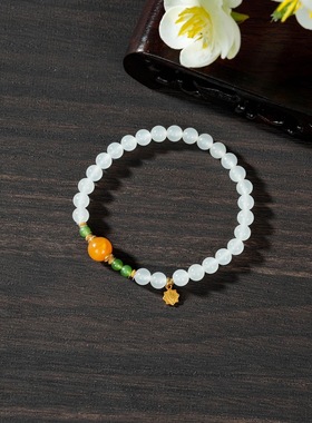 云上叙4 DS29804-和田玉DIY手串-多样性发其一-5.5mm+（甄选）