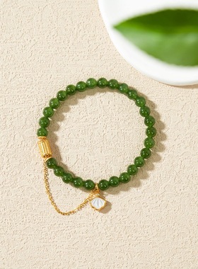 云上叙14 DS78785 -和田玉单圈手串-多样性发一件-约6mm （甄选）