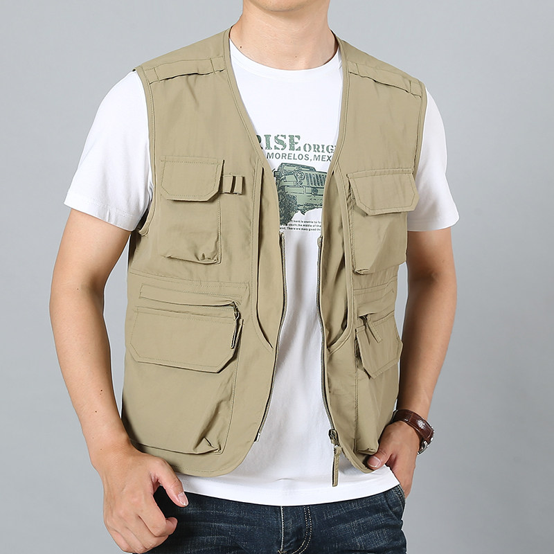 户外多口袋马甲男工装夹克背心钓鱼摄影导演马P夹大码春秋坎肩外,淘宝优惠券,粉丝福利购,淘宝优惠卷