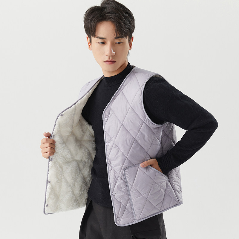 羽绒棉马甲男秋冬加绒加厚保暖背心打底内胆坎肩内穿青Z年学生马,淘宝优惠券,粉丝福利购,淘宝优惠卷