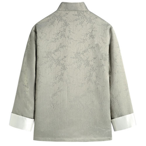 唐装男春秋款中国风男装改良外y套中式国潮手工盘扣梅花提花上衣 - 图2