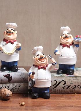 厨师摆件咖啡厅陈设西餐厅摆设饭店蛋糕店装饰品欧式玄关厨房酒柜