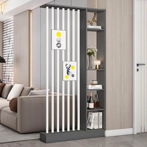 新中式屏风隔断小户型客厅家用简约现代进门遮挡创意玄关柜置物柜 - 图1