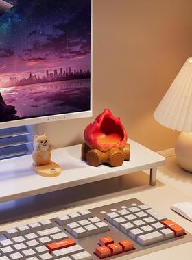 创意柴火招财办公室桌面摆件收纳红色工位情绪稳定器伴手乔迁礼物