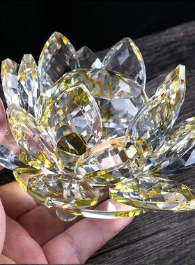 高端大小水晶莲花饰品手机柜台粉色、紫色饰品家居、客厅、汽车室