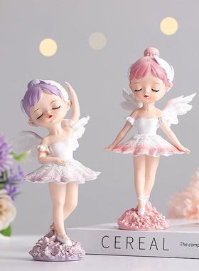 芭蕾舞女孩摆件可爱卡通卧室床头柜桌面儿童公主房间装饰品小礼物