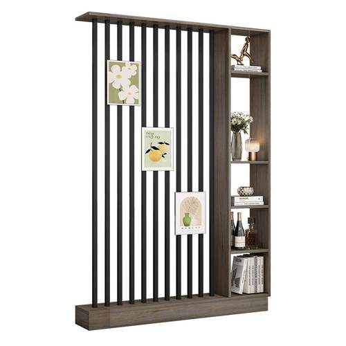 新中式屏风隔断小户型客厅家用简约现代进门遮挡创意玄关柜置物柜 - 图3