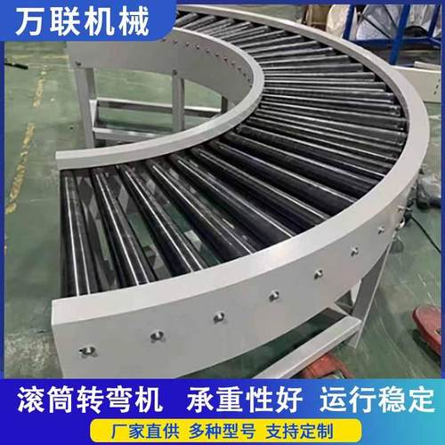 90度转弯机动力无动力180滚筒快递分拣环形输送线提升机传送带 - 图1