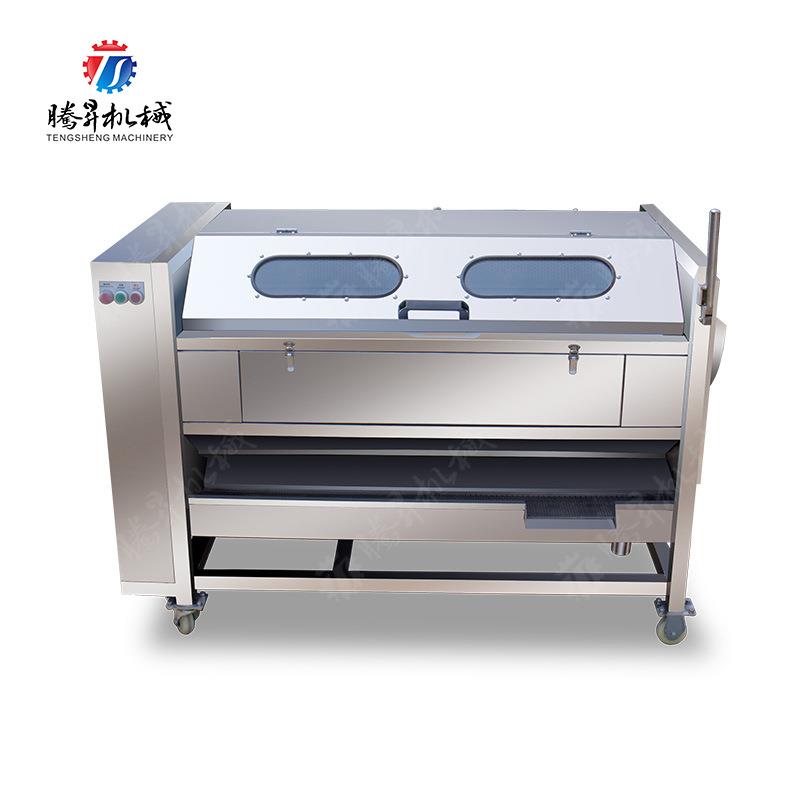 Factory direct sales of root vegetable cleaning machine, all stainless steel brush cleaning machine, Hunan Xiangtan water chestnut cleaning machine