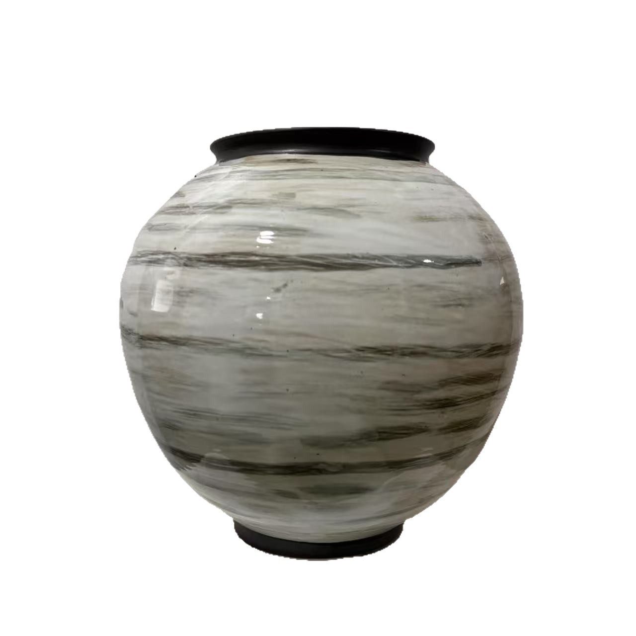 新中式陶瓷罐子样板房花架创意插花装饰品书房书剑罐花瓶水墨摆件,淘宝优惠券,粉丝福利购,淘宝优惠卷